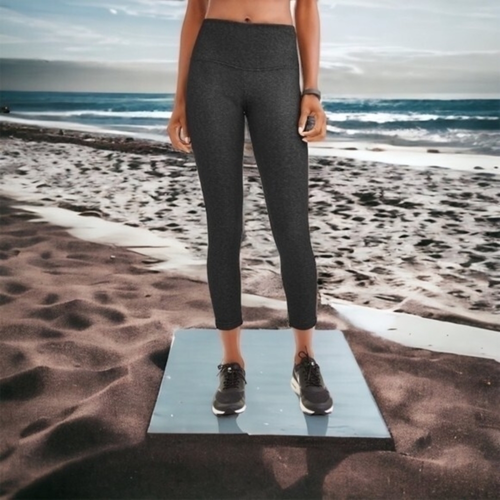 French Laundry Women’s Charcoal Grey Activewear Leggings M Compression Fit